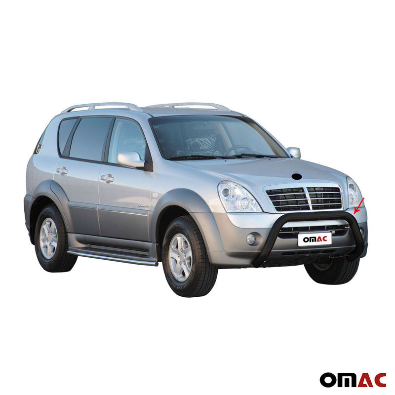 Frontbügel Frontschutzbügel für Ssangyong Rexton 2006-2012 ø76mm Stahl Schwarz