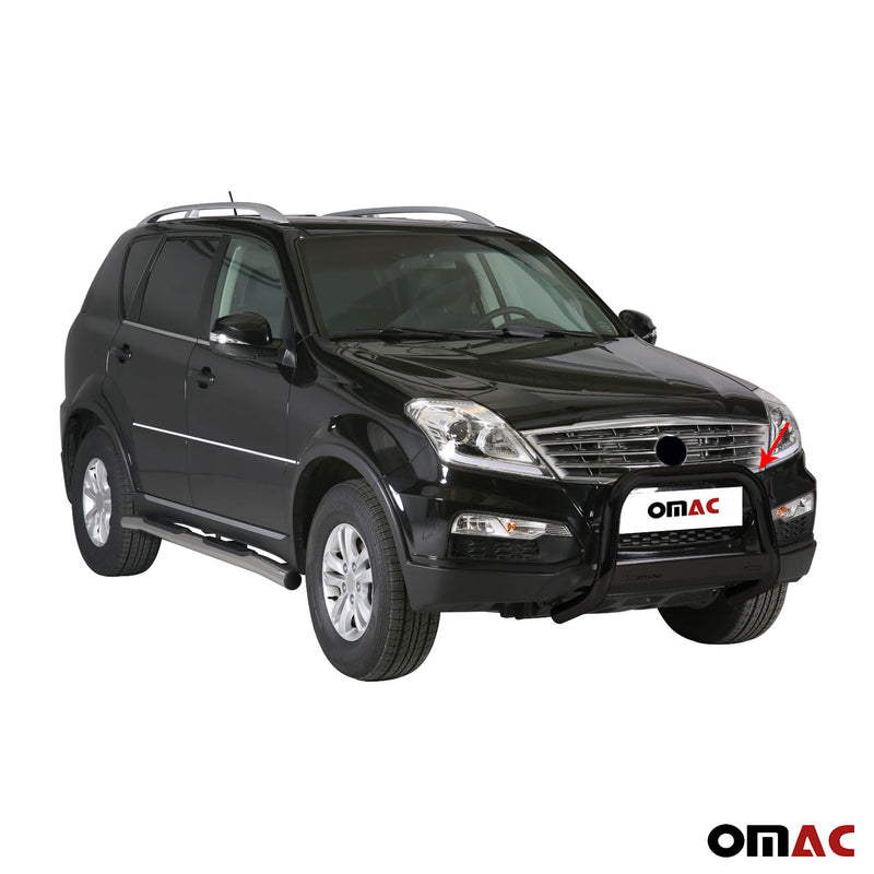 Frontbügel Frontschutzbügel für Ssangyong Rexton W 2013-2017 ø63mm Stahl Schwarz