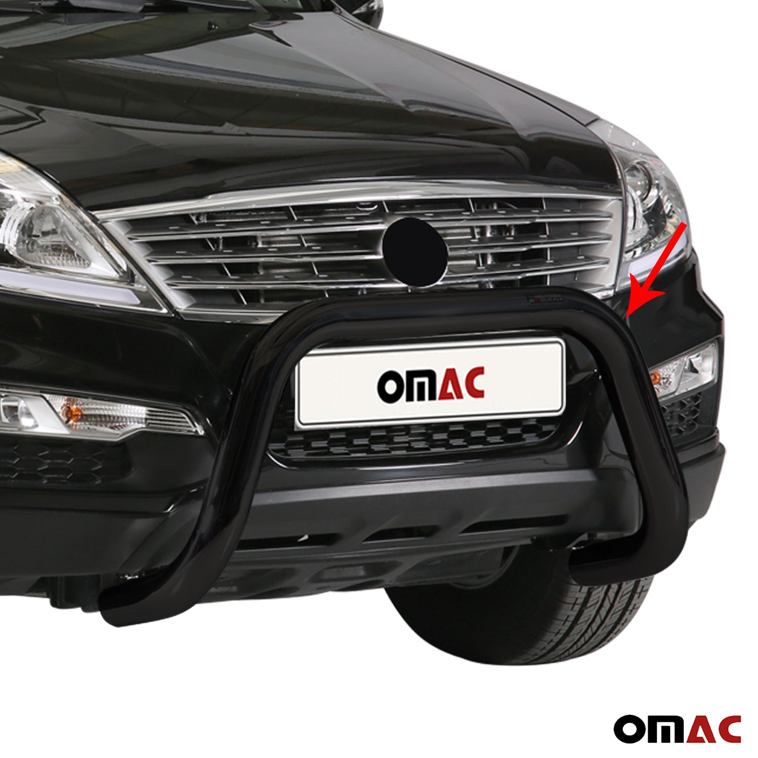 Frontbügel Frontschutzbügel für Ssangyong Rexton W 2013-2017 ø76mm Stahl Schwarz