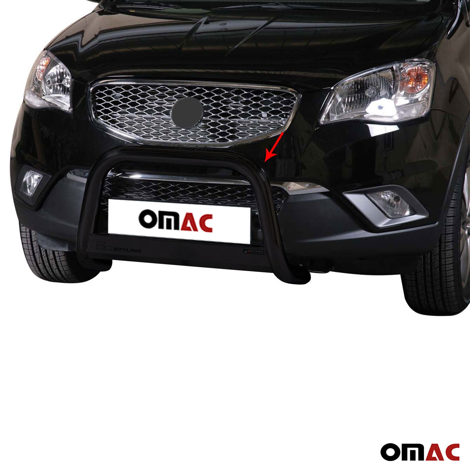 Frontbügel Frontschutzbügel für Ssangyong Korando 2011-2019 ø63mm Stahl Schwarz