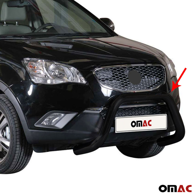 Frontbügel Frontschutzbügel für Ssangyong Korando 2011-2019 ø76mm Stahl Schwarz
