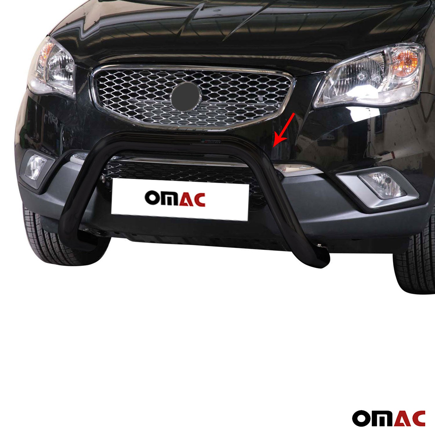 Frontbügel Frontschutzbügel für Ssangyong Korando 2011-2019 ø76mm Stahl Schwarz