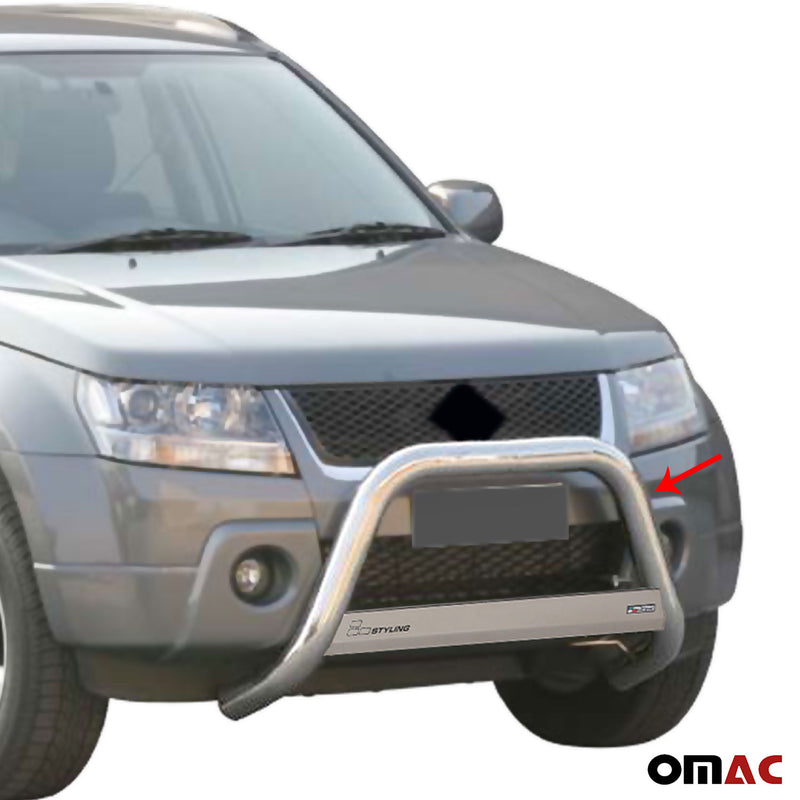 Frontbügel Frontschutzbügel für Suzuki Grand Vitara 2005-2008 ø63mm Stahl Silber