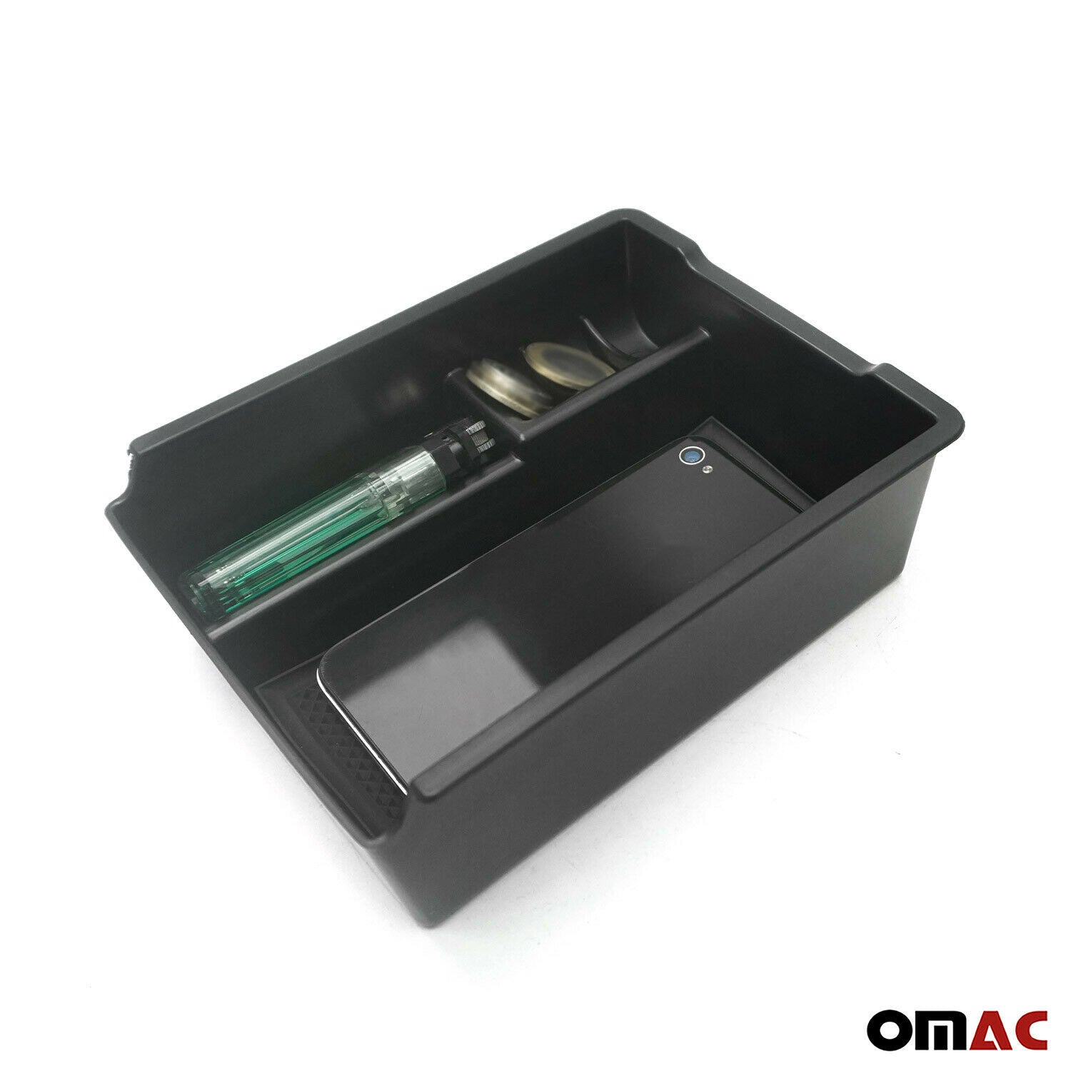 Armrest storage box central storage box black for VW Jetta CC 2015-2019 - Omac Shop GmbH