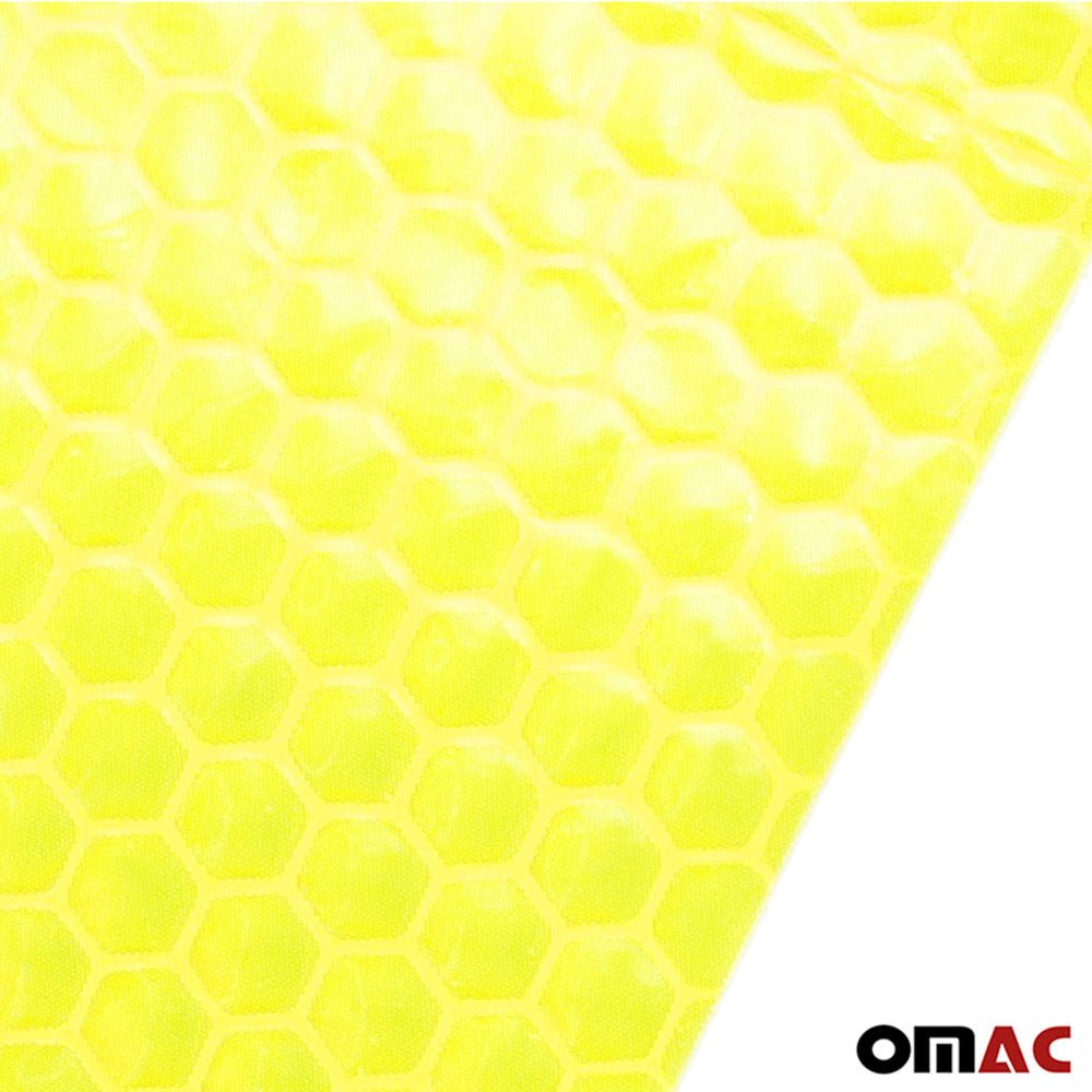 Aufkleber Reflektor Selbstklebeband Streifen Reflektierende Gelb 50Mx5cm - Omac Shop GmbH