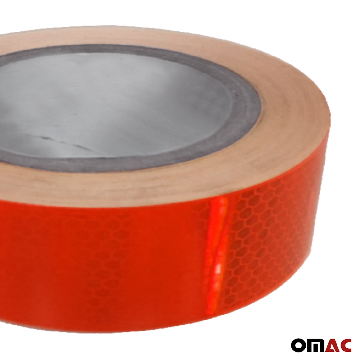 Aufkleber Reflektor Selbstklebeband Streifen Reflektierende Rot 50Mx5cm - Omac Shop GmbH