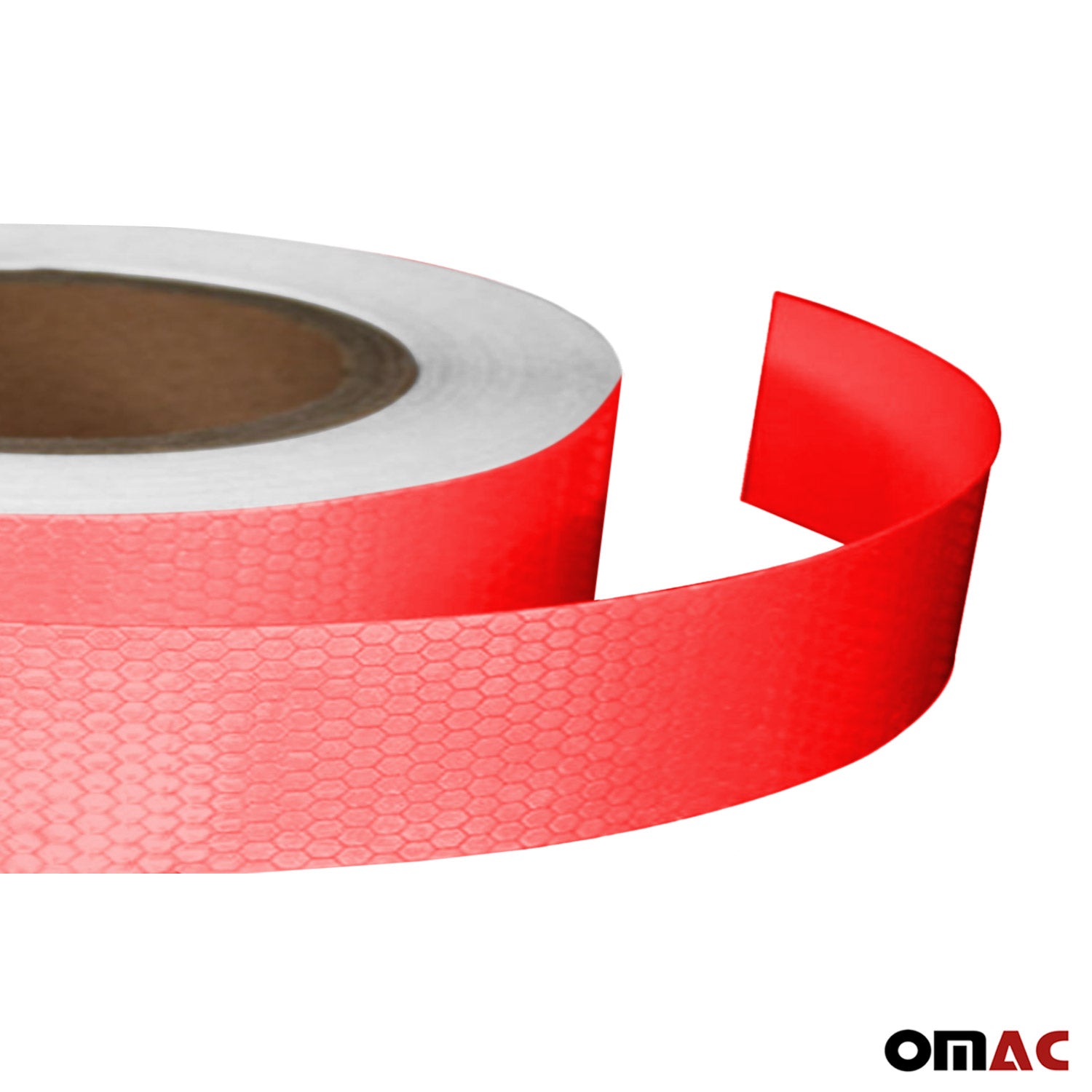 Aufkleber Reflektor Selbstklebeband Streifen Reflektierende Rot 50Mx5cm - Omac Shop GmbH