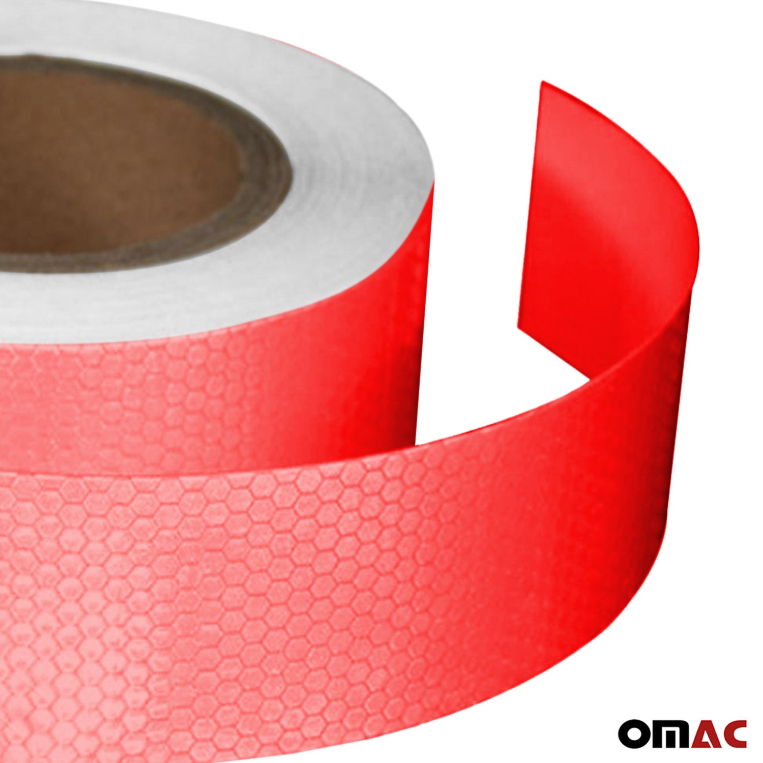 Aufkleber Reflektor Selbstklebeband Streifen Reflektierende Rot 50Mx5cm - Omac Shop GmbH