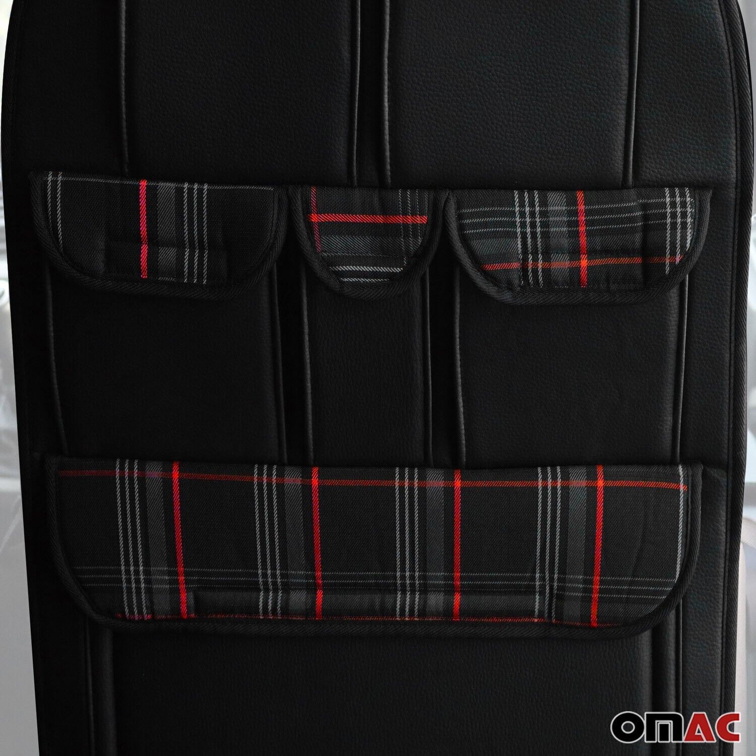 Rücksitztasche Sitz Organizer Beifahrersitz 3 Fächer passend für VW T5 T6  Leinenbeige