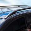 Dachreling + Dachträger SET für VW Caddy 2003-2015 Langer Aluminium Schwarz 4tlg