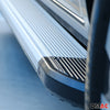 Aluminium Seitenschweller Trittbretter für Fiat Qubo 2007-2021 Silber 2tlg