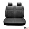 Protective seat covers for VW Crafter 2018-2023 black leather front 2+1 seat