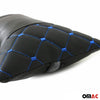 Pack of 2 car headrest cushions, car seat cushions, leather, black, blue, 8 x 30 cm