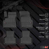 OMAC Gummi Fußmatten für Audi Q7 2015-2024 Premium TPE 3D Automatten Schwarz 4x