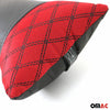 Pack of 2 car headrest, car seat cushion, neck cushion, leather, black, red, 8 x 30 cm