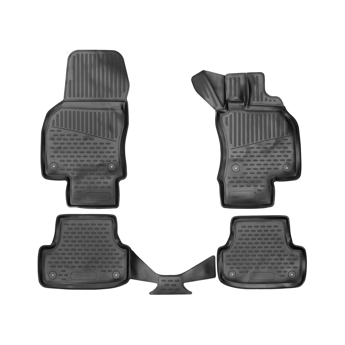 OMAC Gummimatten Fußmatten für Audi A3 8V 2012-2020 RHD TPE Automatte Schwarz 4x