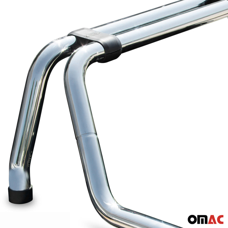 Überrollbügel Rollbar für VW Amarok 2010-2024 Gefärbten Stahl Ø60 Silber