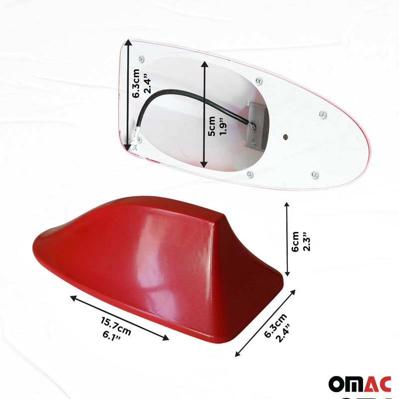 Dachantenne Autoantenne AM/FM Autoradio Shark Antenne für Fiat Linea Rot