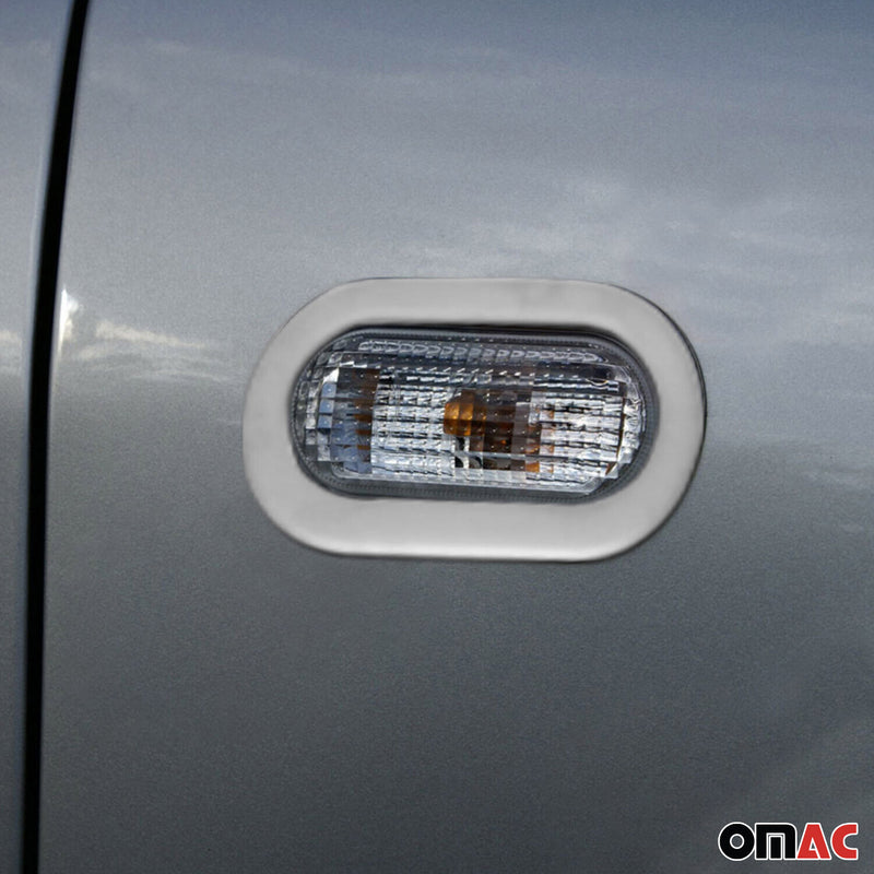 Blinkerrahmen Seitenblinker für Skoda Fabia & Octavia 1996-2010 Edelstahl Silber