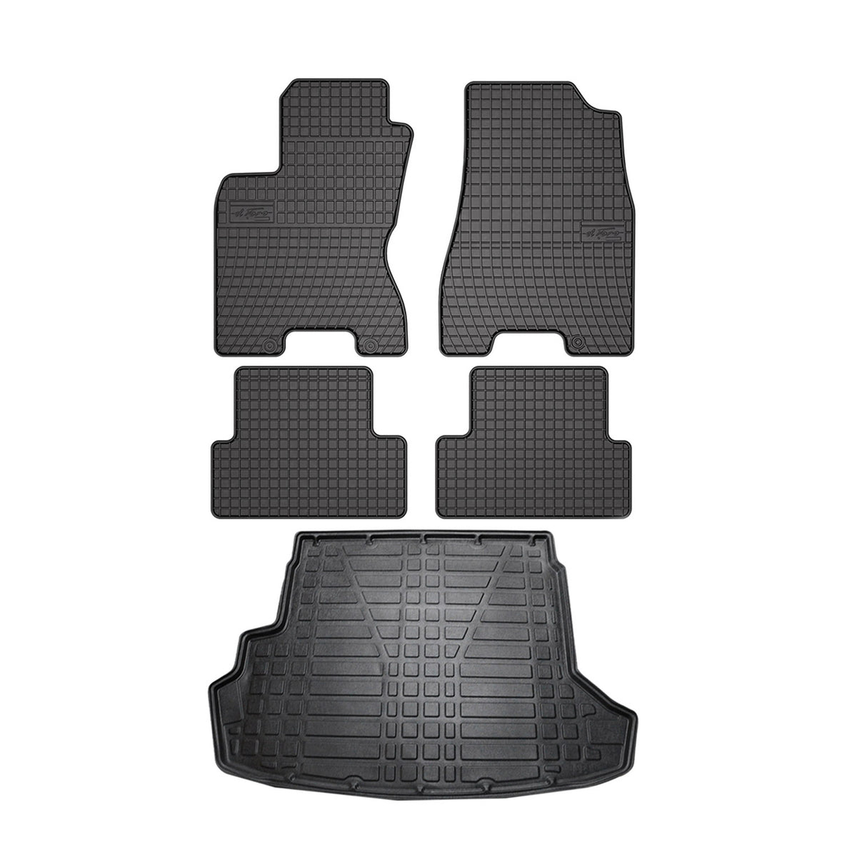 Fußmatten & Kofferraumwanne Set für Nissan X-Trail T31 2007-2014 Gummi TPE 5x