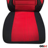 Protective covers seat covers for Seat Altea Ateca black red 2 seat front set