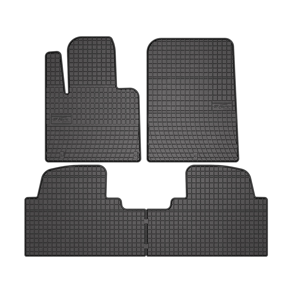 OMAC Gummi Fußmatten für Hyundai Santa Fe 2015-2018 Automatten Gummi Schwarz 4x