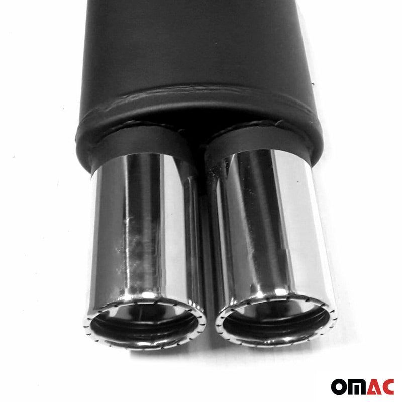 Auspuffanlage Endtopfpuff Rostfrei Endrohr Endstück Chrom Edelstahl 60 mm