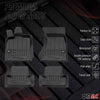 OMAC Gummi Fußmatten für Audi Q5 2008-2017 Premium TPE 3D Automatten Schwarz 4x