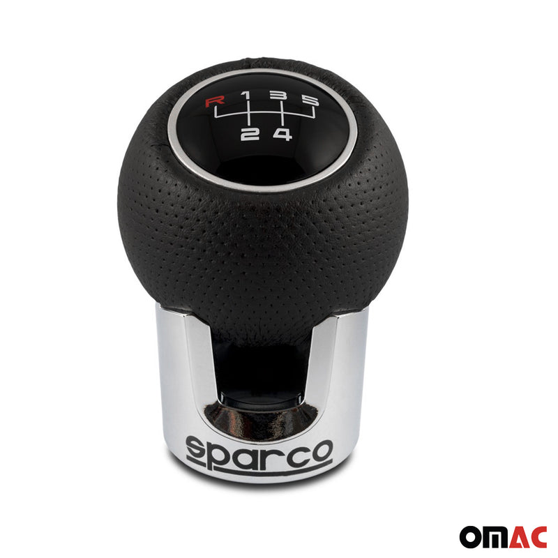 SPARCO Schaltknauf Schalthebel Schaltknopf Aluminium Kunstleder Schwarz Knauf