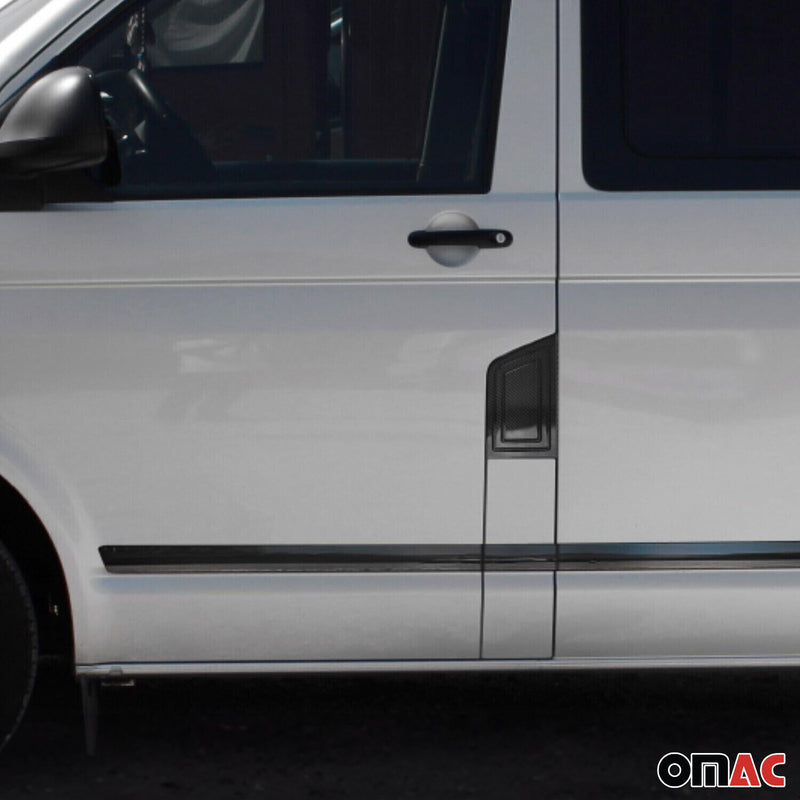 Seitentürleiste Türschutz für VW Transporter T5 2003-2015 Kurzer Chrom Dunkel 5x