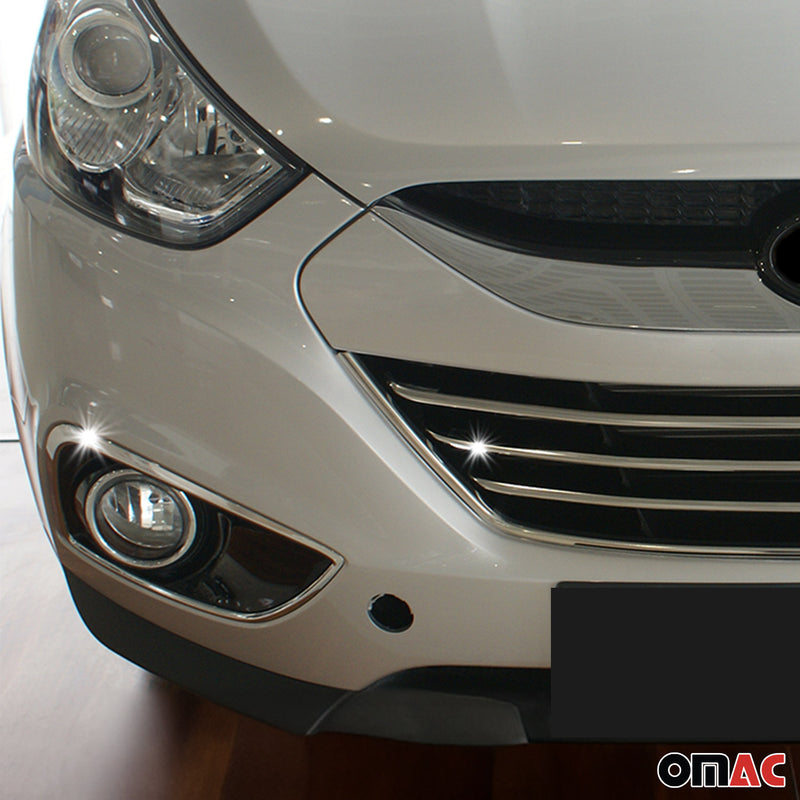 Kühlergrill Leisten Grillleisten für Hyundai ix35 2010-2015 Edelstahl Silber 4x