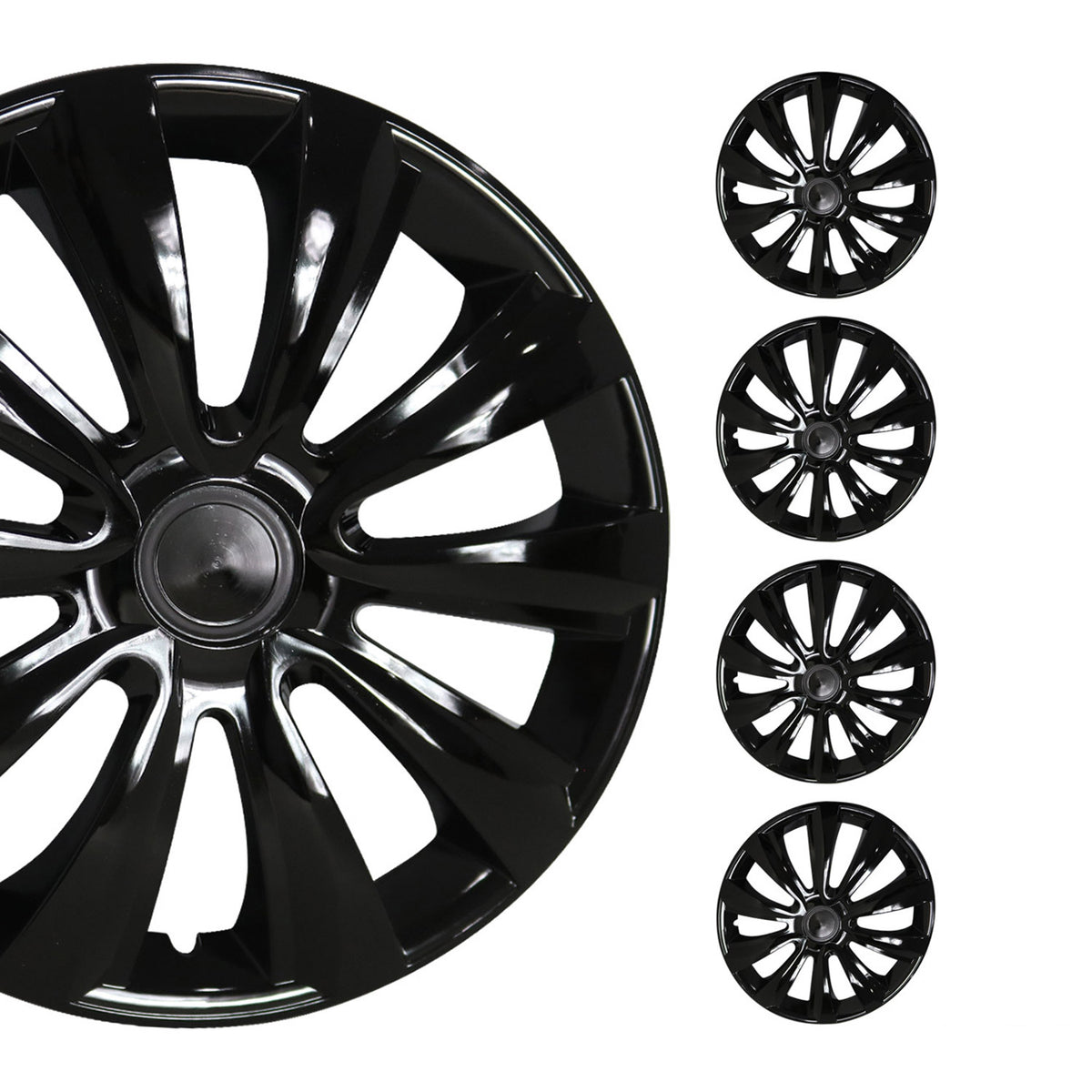 4x wheel caps wheel trims wheel trims wheel cap set for car 16" inch black