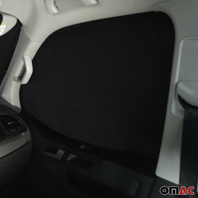 Frontscheibe Gardinen Maß Vorhänge für VW Caddy 2003-2015 Schwarz 3tlg