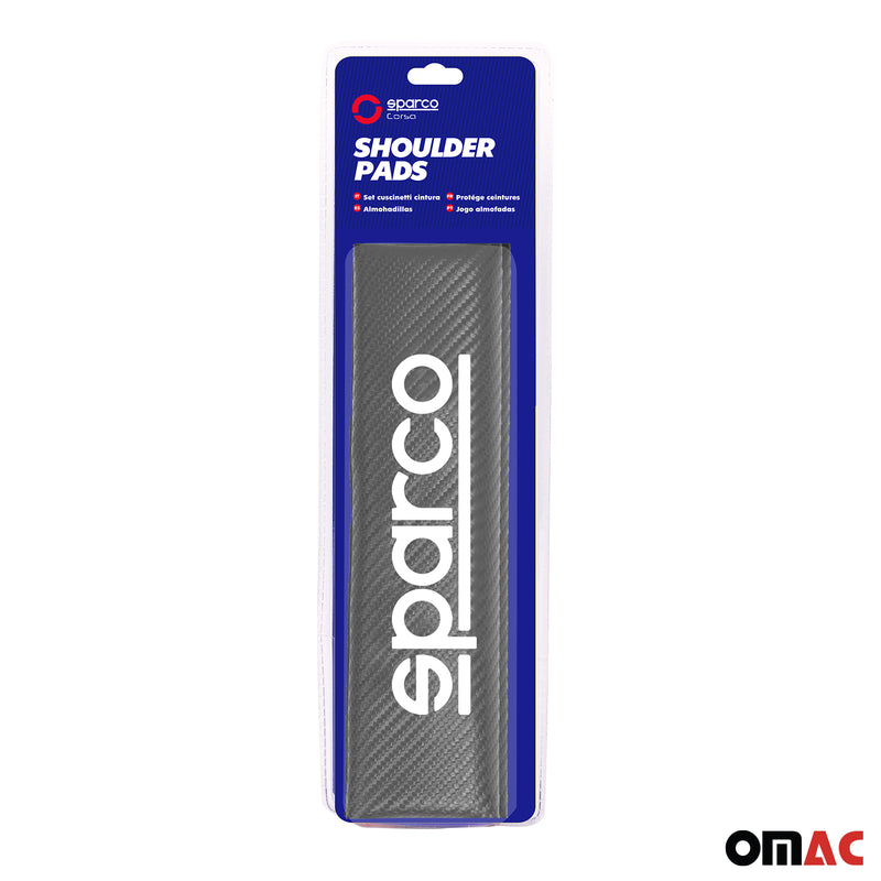SPARCO Gurtschoner Gurtpolster Sicherheitsgurt Gurtschutz Karbon Schwarz 2x