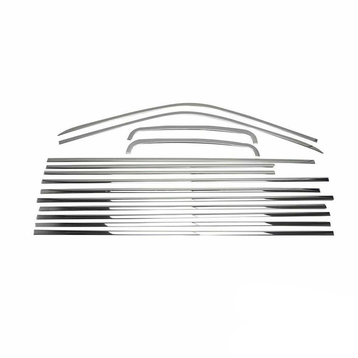 Fensterleisten Zierleisten für VW Caravelle T6 2015-2024 Edelstahl L2 Langer 14x