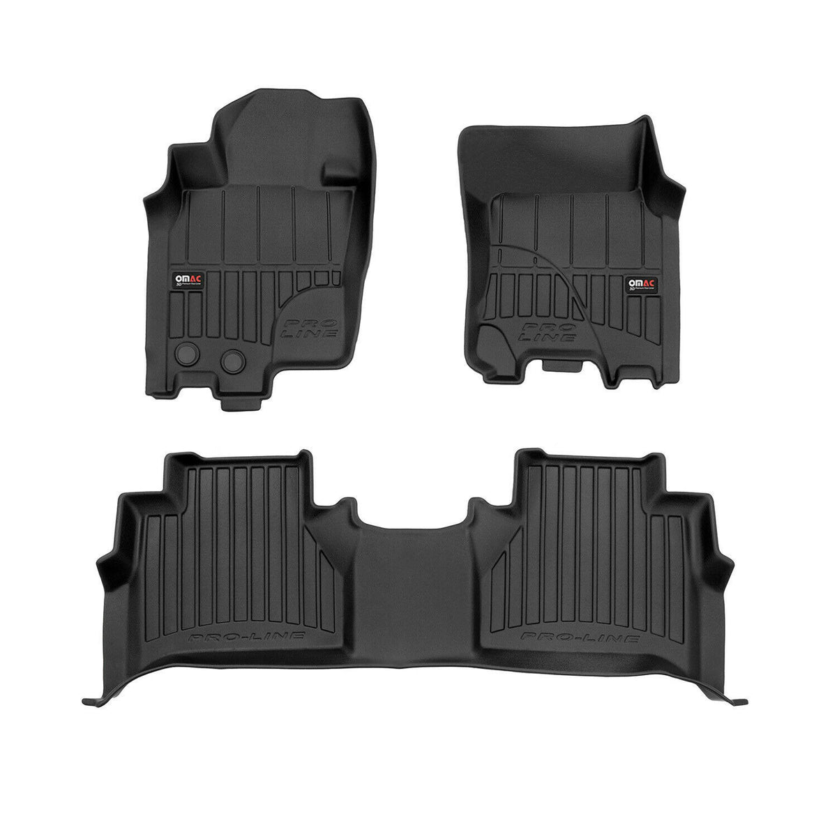 OMAC rubber floor mats for Nissan Navara 2014-2024 premium TPE car mats 3 pieces