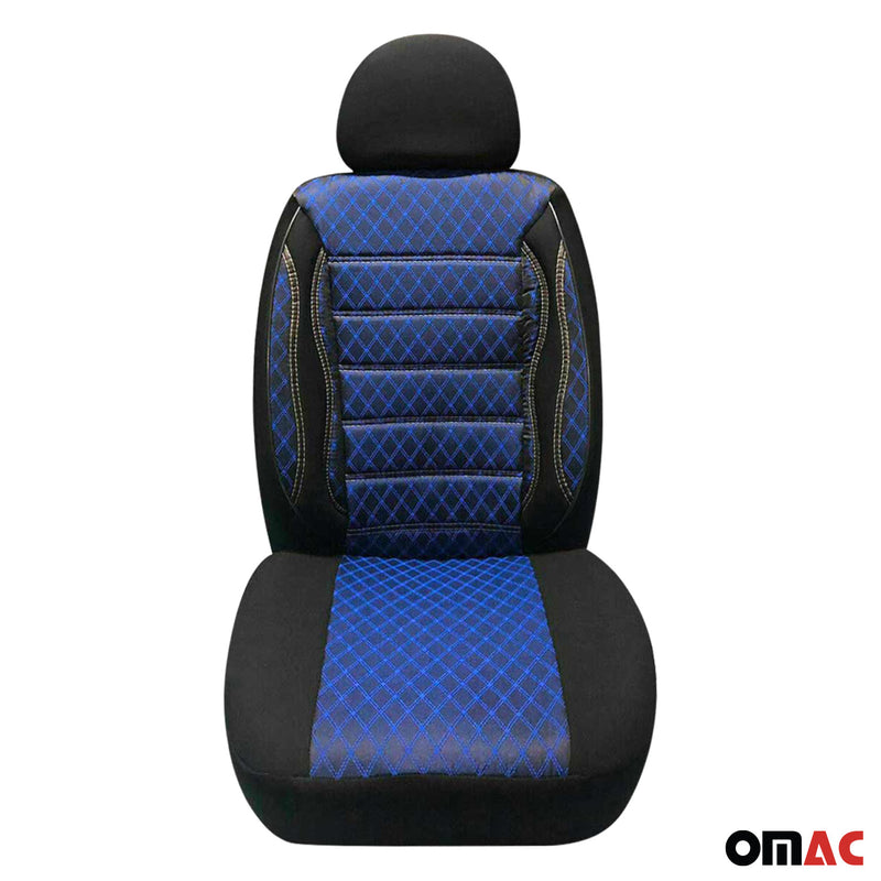 Sitzbezüge Schonbezüge für Ford Transit Custom 2012-2024 Schwarz Blau 2Sitz