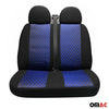 Sitzbezüge Schonbezüge für Fiat Scudo 2007-2024 Schwarz Blau 2+1 Vorne