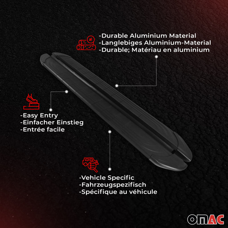 Trittbretter Seitenschweller für Chevrolet Captiva 2006-2019 Aluminium Schwarz