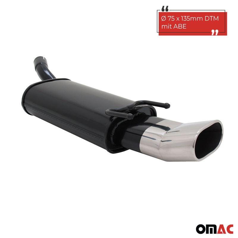 Novus Sportauspuff für Opel Corsa B 135x75mm DTM Endschalldämpfer mit ABE