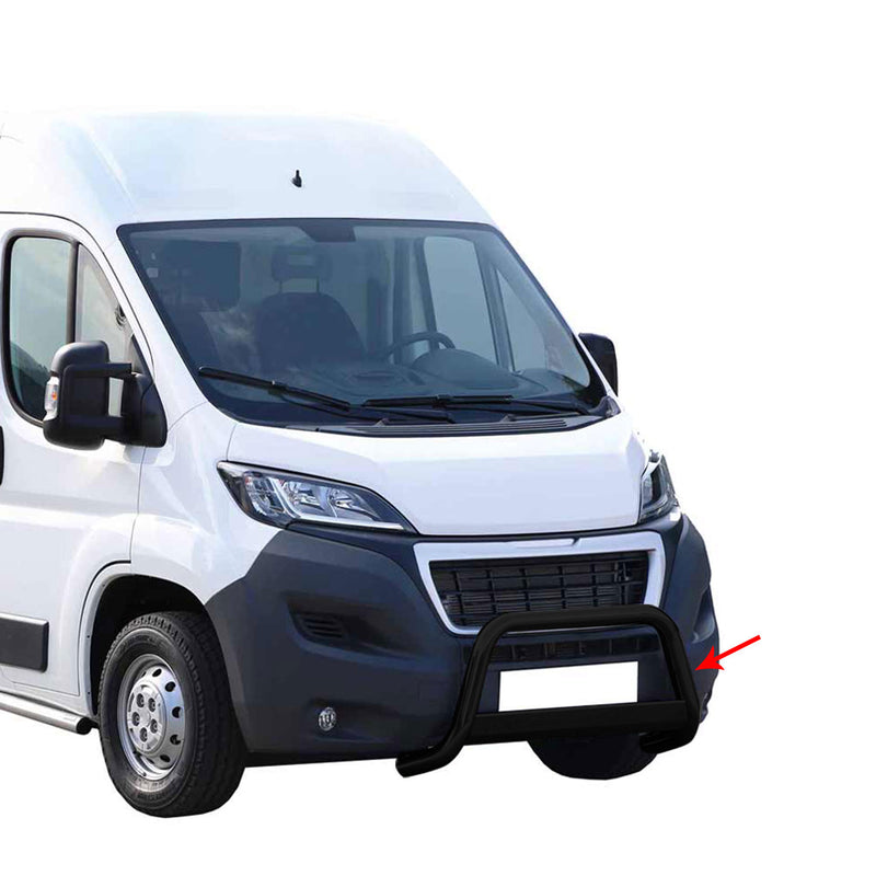 Frontbügel Frontschutzbügel für Peugeot Boxer 2014-2024 ø63mm Schwarz Schutz