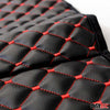 Schonbezug Sitzauflage für Ssangyong Korando Tivoli Actyon PU-Leder Schwarz Rot