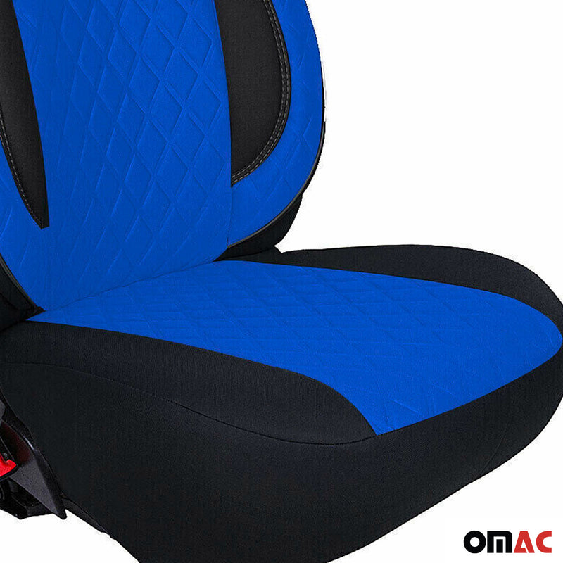 Schonbezug Sitzbezug Sitzschoner für Seat Leon 1999-2024 Schwarz Blau 1 Sitz