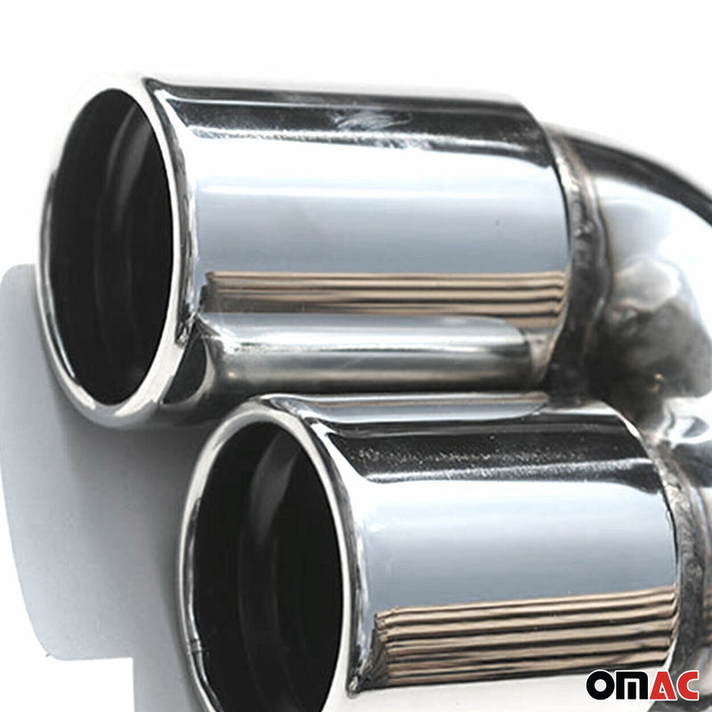 Auspuffblende Endrohr für Mercedes S Klasse W221 2005-2013 Stahl Chrom 60mm 2x