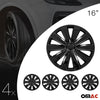 Hub caps wheel trims wheel trims for cars 16" inch ABS black 4x