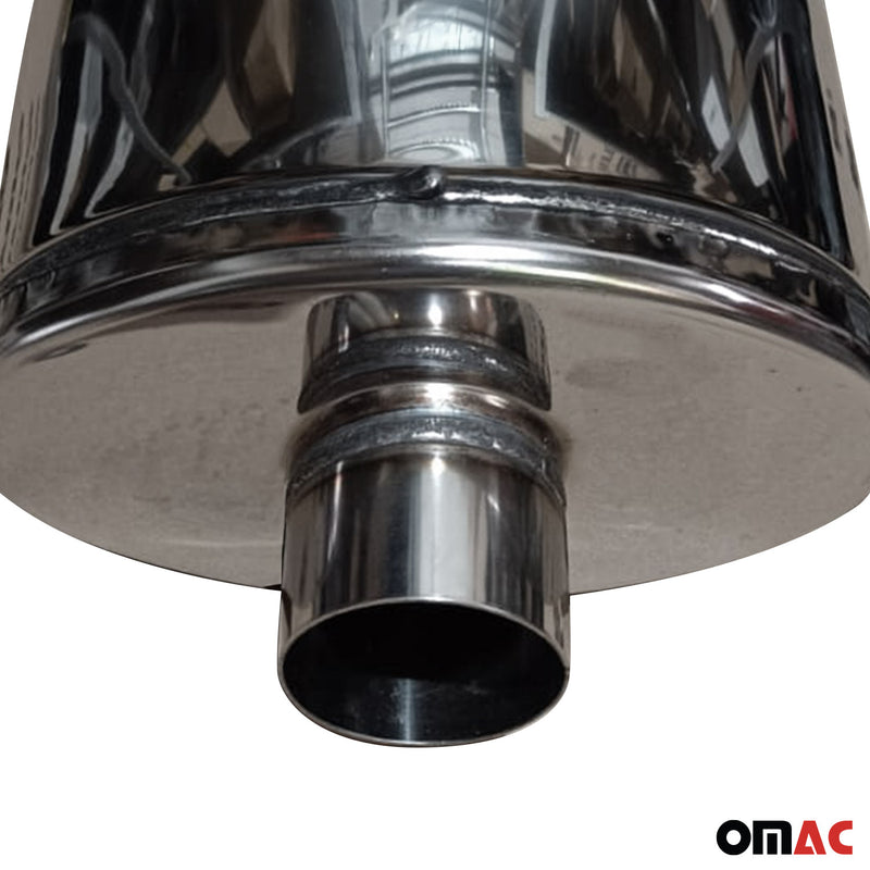 Auspuffblende Endrohr Edelstahl Universal Exhaust 135x220 mm 250 mm ø60 mm