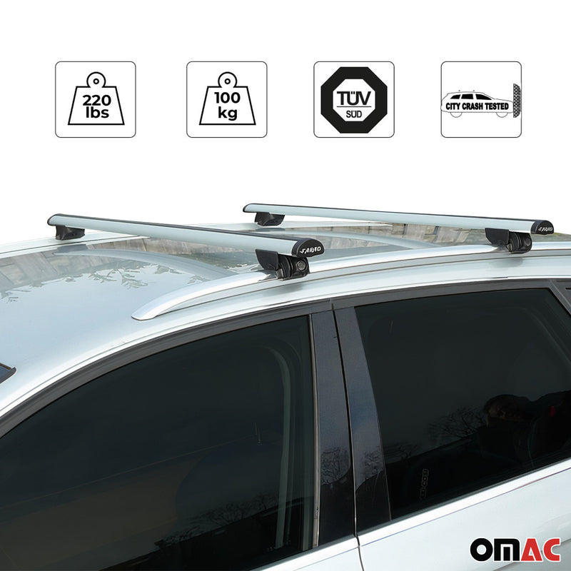 Dachträger für Opel Insignia Caravan 2009-2017 Gepäckträger 100kg TÜV Alu Grau