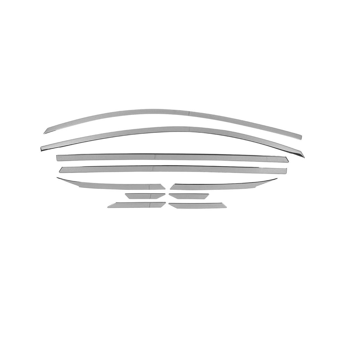 Window strips trim for Hyundai i20 2014-2020 top hatchback chrome 4 pieces