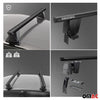 Menabo roof rack base rack for Seat Leon 2012-2020 TÜV aluminum black 2-piece