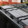 Dachreling + Dachträger SET für Fiat Doblo 2000-2010 Kurzer Aluminium Schwarz 4x
